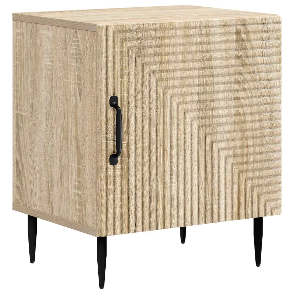 vidaXL Nachtkastje Sonoma Eiken 43 x 34,5 x 50 cm Bewerkt hout, foto 3