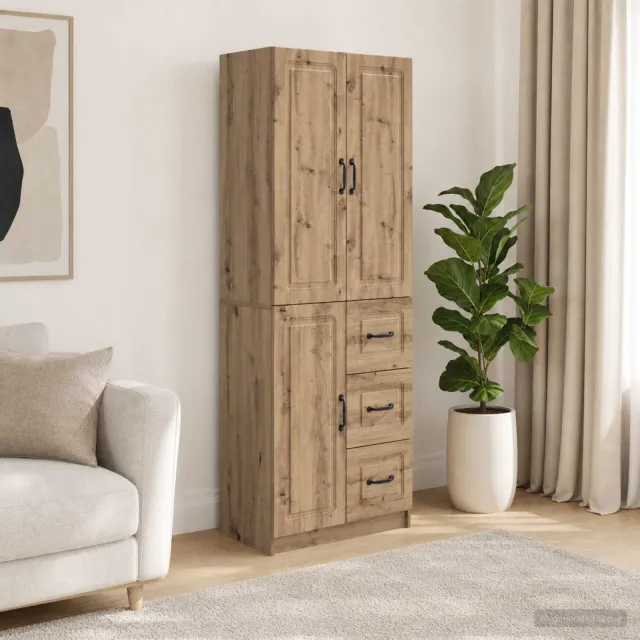 vidaXL Kastenset 2 st Artisanaal eiken Bewerkt hout, foto 2