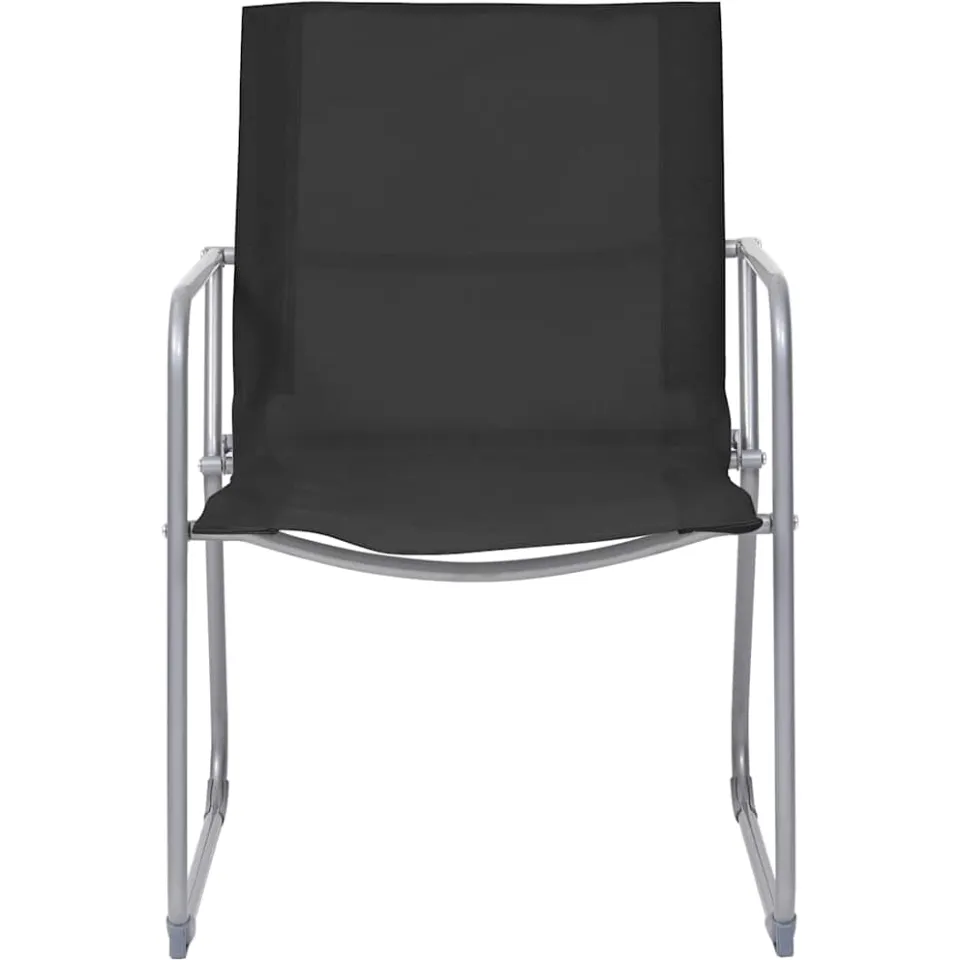 vidaXL 4-delige Loungeset stof en staal zwart, foto 4