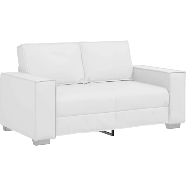 vidaXL Loveseat Wit 160 cm Nep Leer