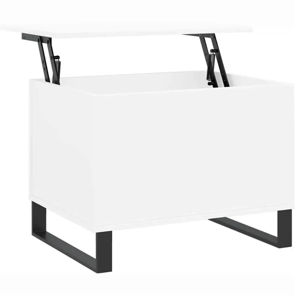 vidaXL Salontafel 60x44,5x45 cm bewerkt hout wit, foto 3