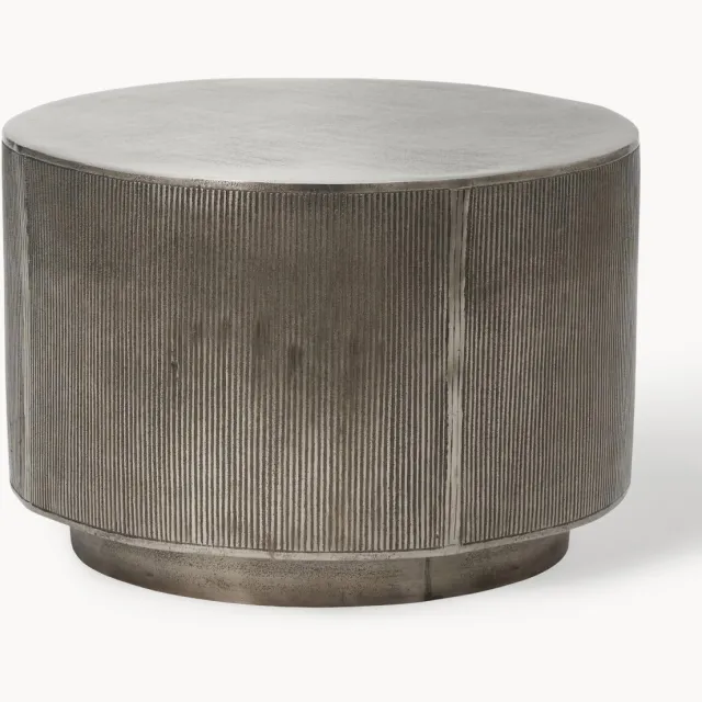 House Doctor Ronde salontafel Rota met antieke afwerking Taupe, Zilverkleurig