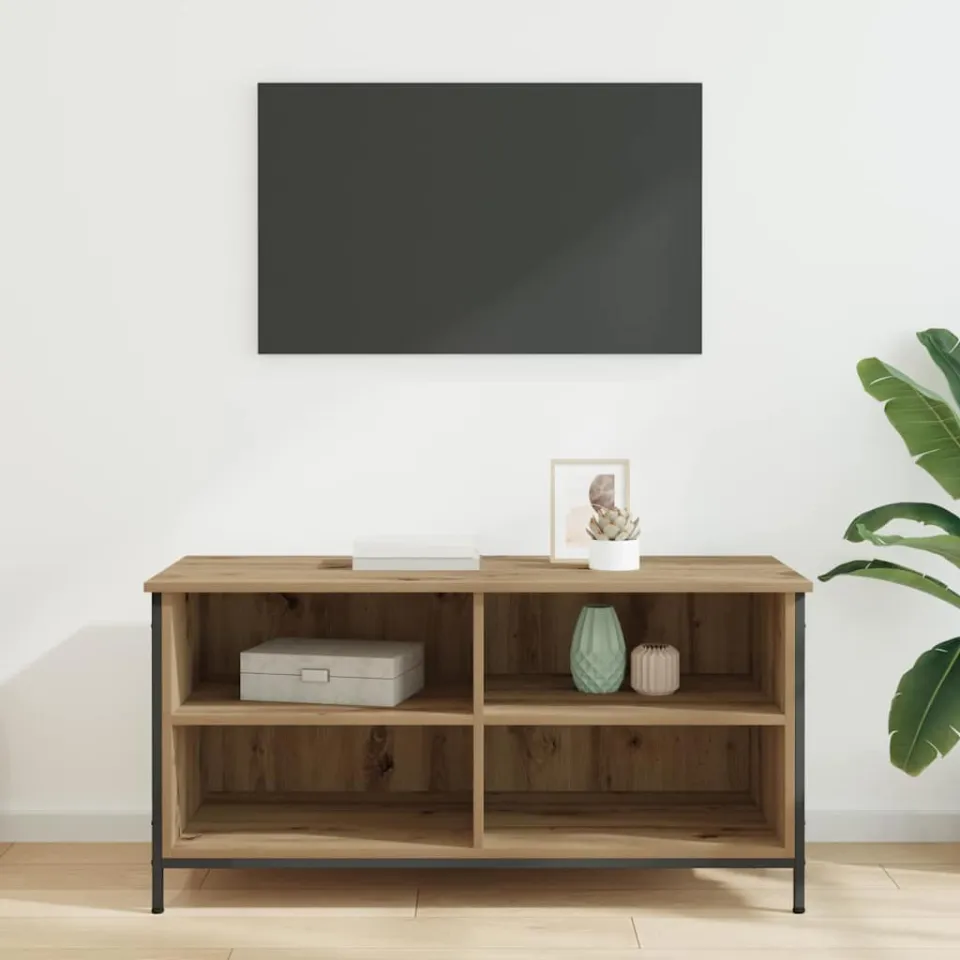 vidaXL TV-kast 100 x 40 x 50 cm Artisan Eiken Bewerkt hout, foto 4