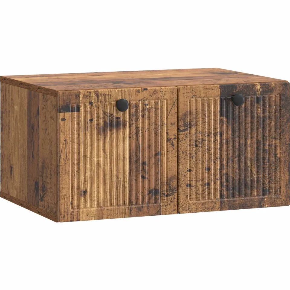 vidaXL Wandbeugel TV-kast Oud hout 59,5 x 41 x 30 cm Bewerkt hout bruin, foto 3