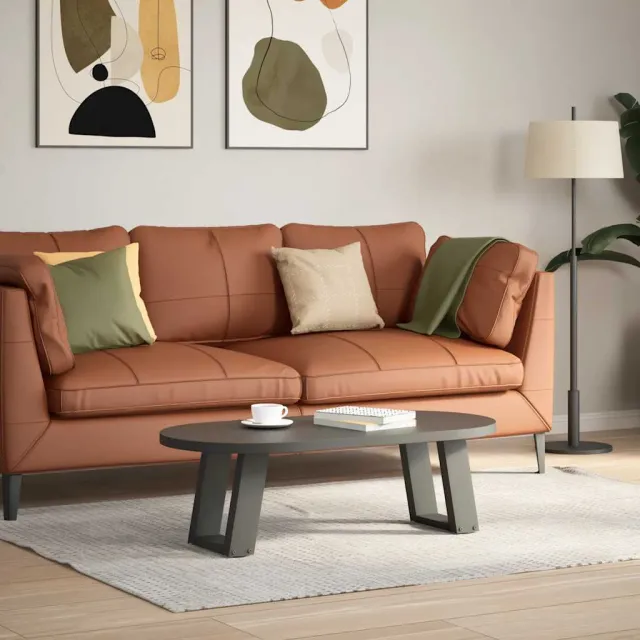 vidaXL Salontafelpoten 2 st U-vormig 30x(30-31) cm staal antraciet Anthraciet