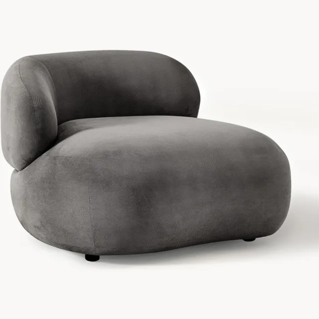 Westwing Collection Loungefauteuil Alba grijs