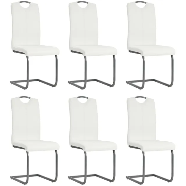 vidaXL Eetkamerstoelen 6 st kunstleer wit
