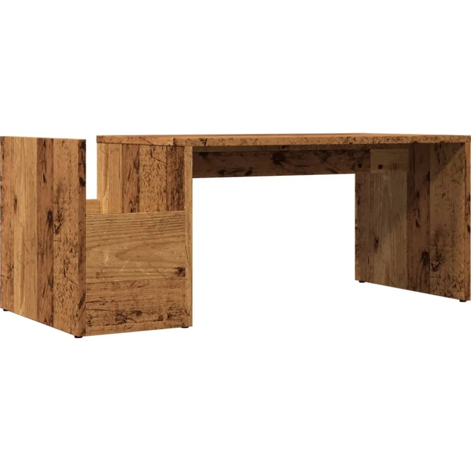 vidaXL Salontafel 90x45x35 cm bewerkt hout oud houtkleurig bruin, foto 4