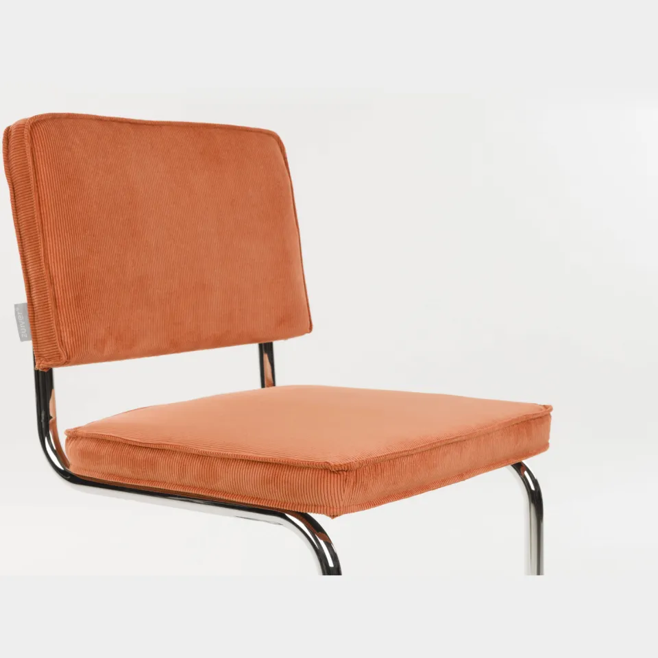 Zuiver Ridge Rib eetkamerstoel oranje, foto 6