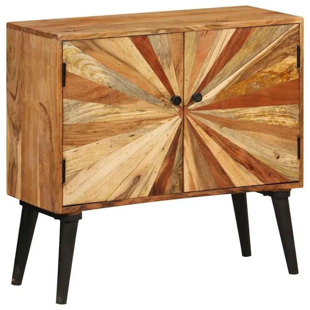 vidaXL Dressoir 85x30x75 cm massief mangohout bruin