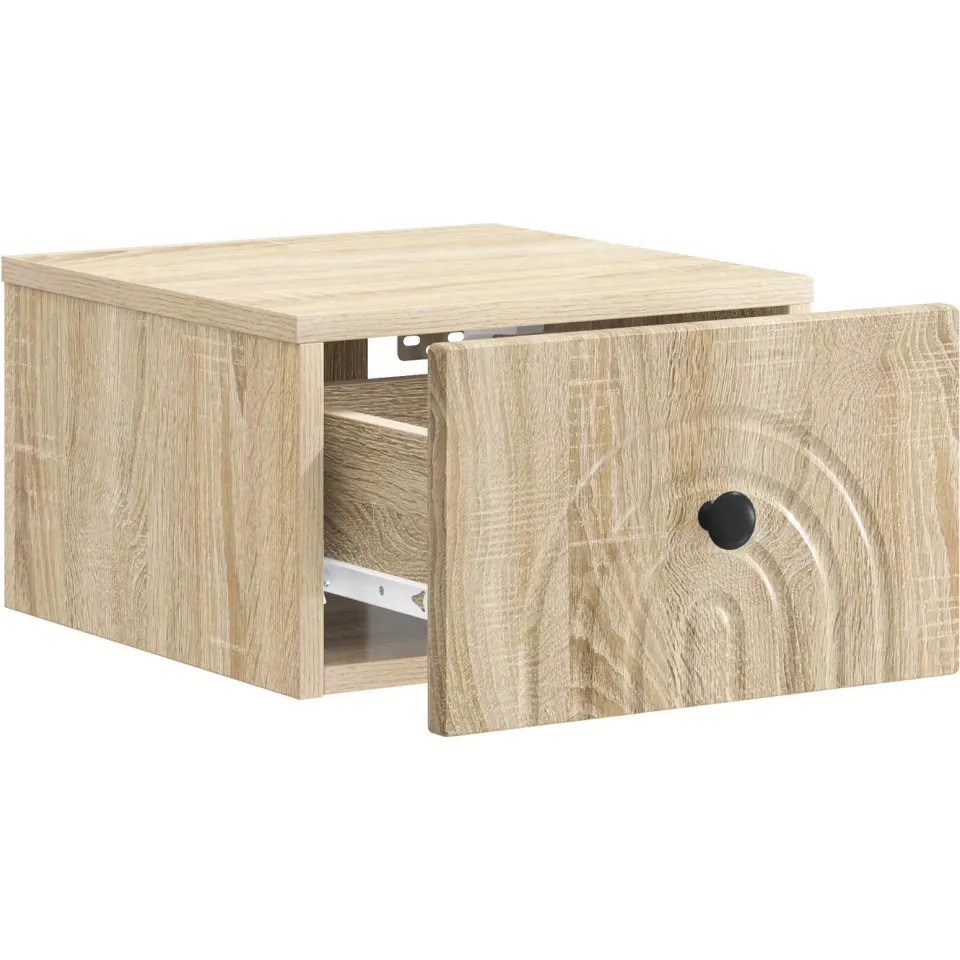 vidaXL Wandbeugel Bedkast Sonoma Eiken 33 x 34,5 x 20 cm Bewerkt hout, foto 3
