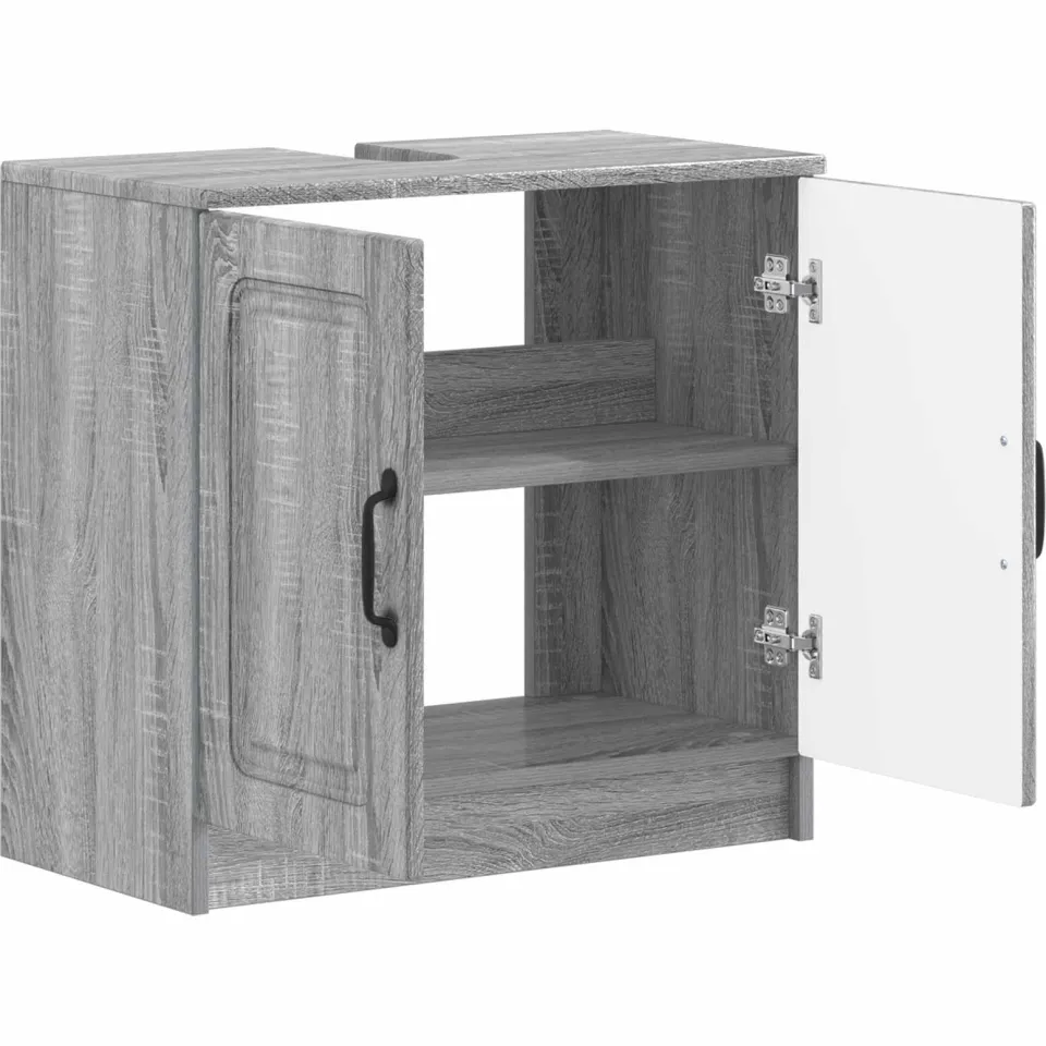 vidaXL Badkamer wastafelkast UTRECHT Grijs Sonoma 59,5 x 31,5 x 59 cm
