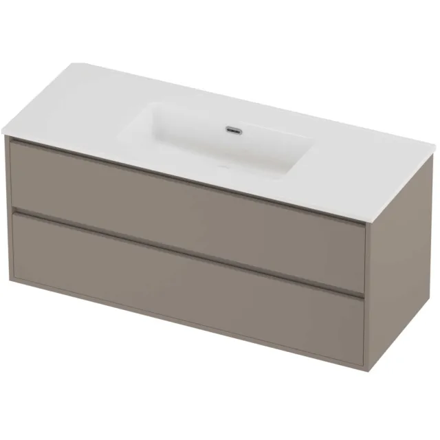 Proline Tribute Badmeubelset Porselein Elegant Enkel 120x46x54 cm Glans Wit Clay Beige