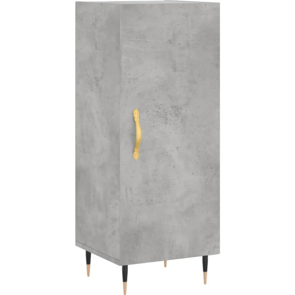 vidaXL Dressoir 34,5x34x90 cm bewerkt hout betongrijs grijs, foto 3