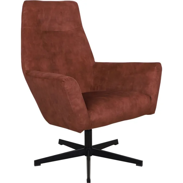Bolt Edge Velvet Fauteuil - Rustic - Voor binnen - Met hoofdkussen - Loungezetel stijl