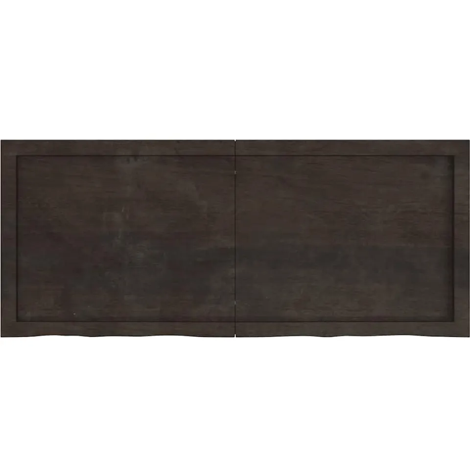 vidaXL Tafelblad 120x50x(2-6)cm behandeld eikenhout donkerbruin, foto 2