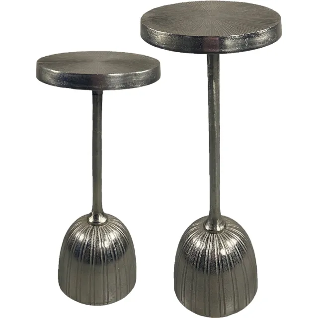 Oist Design Vita set van 2 Side Tables - Aluminium Champagne Zilver