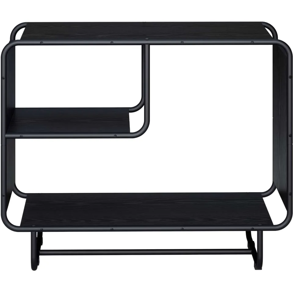 vidaXL Dressoir Zwart eiken 80 x 37.5 x 64.5 cm Bewerkt hout