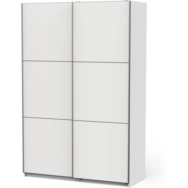CBA Kledingkast met schuifdeuren 150x224 cm "Alhambra" witte melamine