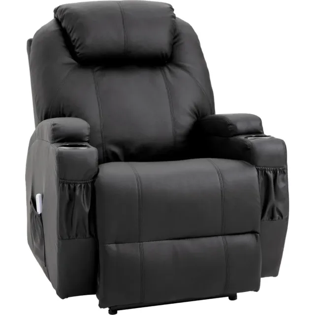 GranMaison Massagestoel - Relaxfauteuil - Zetel - 1 persoons - Met armleuning - Zeer comfortabel - Elektrisch - Zwart Zwart-6