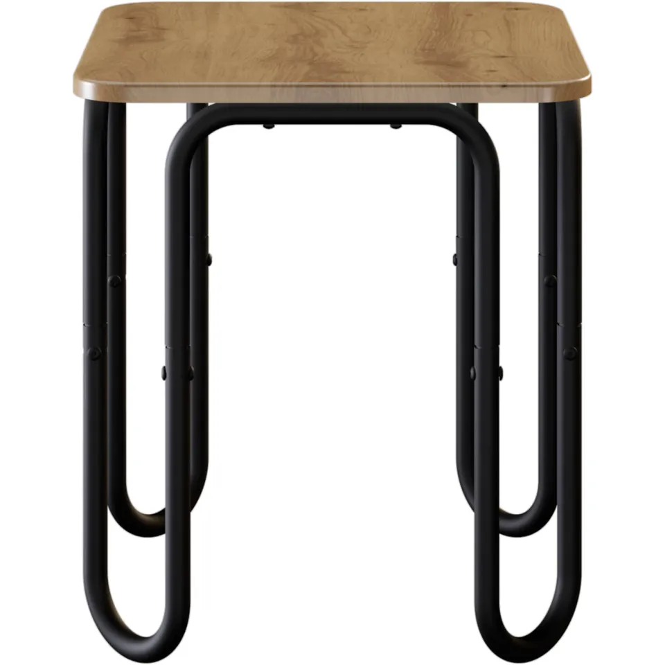 vidaXL Salontafel Artisanaal eiken 40 x 40 x 45 cm Bewerkt hout Bruin
