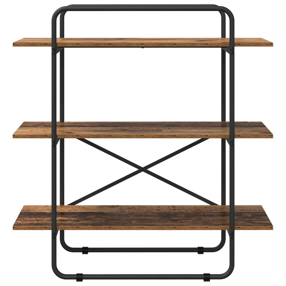 vidaXL Boekenrek 3-laags 100 x 35 x 105 cm PB Eikenhout Bruin