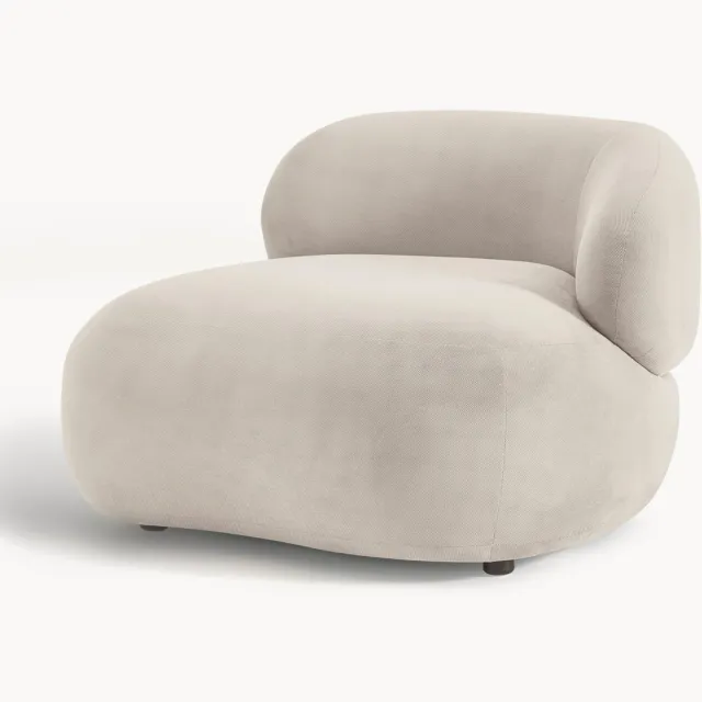 Westwing Collection Loungefauteuil Alba Wit