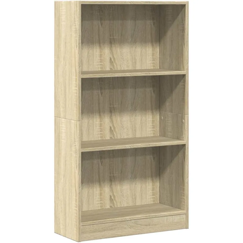 vidaXL Boekenkast 60x24x109 cm bewerkt hout sonoma eikenkleurig, foto 3