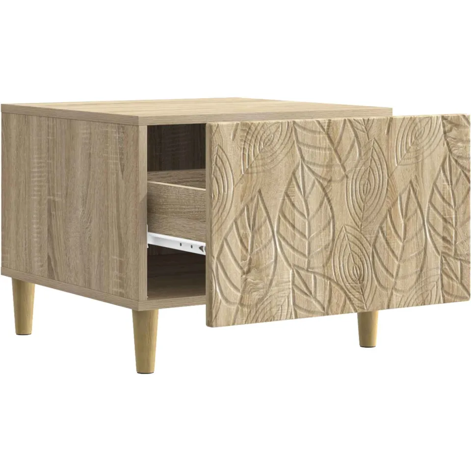 vidaXL Salontafel Sonoma Eiken 50 x 49 x 40 cm Bewerkt hout, foto 3