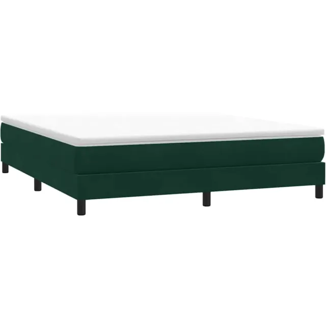 vidaXL Boxspring zonder matras fluweel donkergroen 180x210 cm