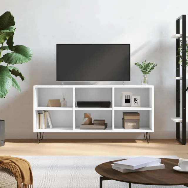 vidaXL Tv-meubel 103,5x30x50 cm bewerkt hout wit, foto 2
