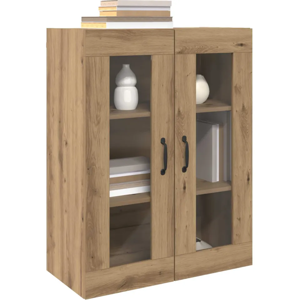 vidaXL Wandgemonteerde Kasten 2 st artisanaal eikenkleurig Bruin
