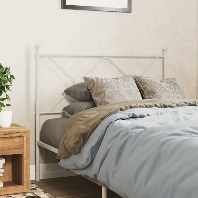 vidaXL Vervangend hoofdbord 100 cm metaal wit