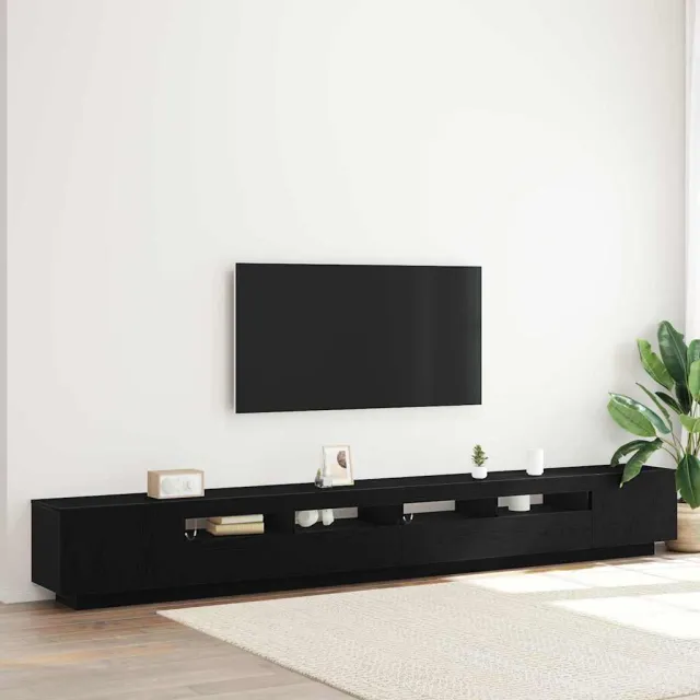 vidaXL Tv-meubelset 3 st 300 x 35 x 40 cm Zwart