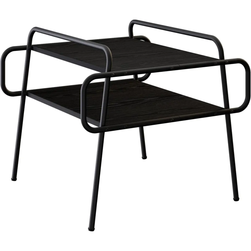 vidaXL Salontafel Zwart eiken 60 x 60 x 51 cm Bewerkt hout