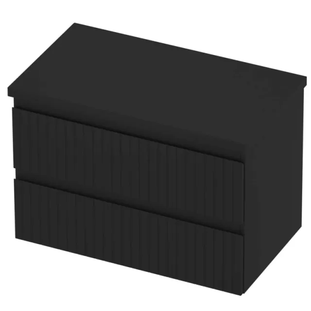 Proline Deck Badmeubelset Symmetrisch Gefreesd 80x46x55 cm Mat Zwart