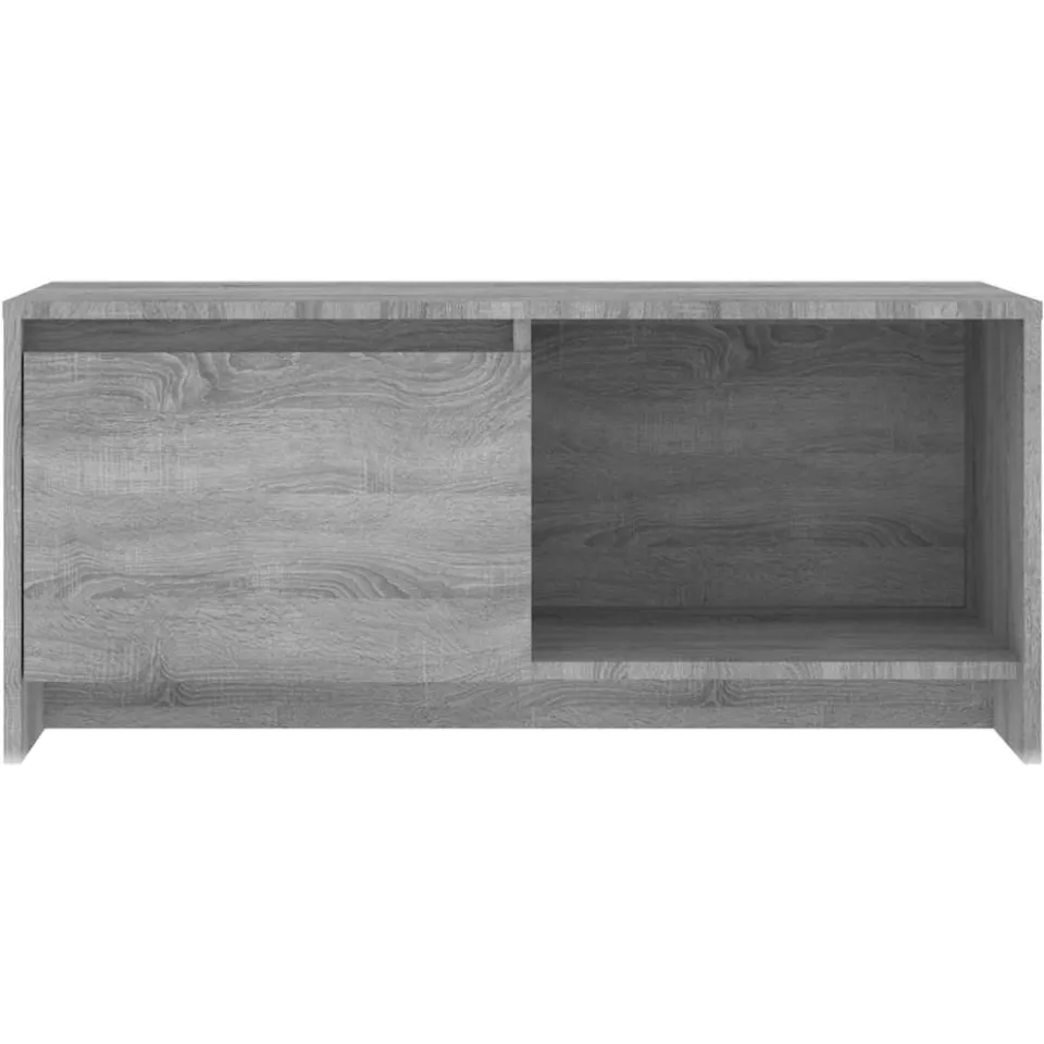 vidaXL Tv-meubel 90x35x40 cm bewerkt hout grijs sonoma eikenkleurig, foto 4