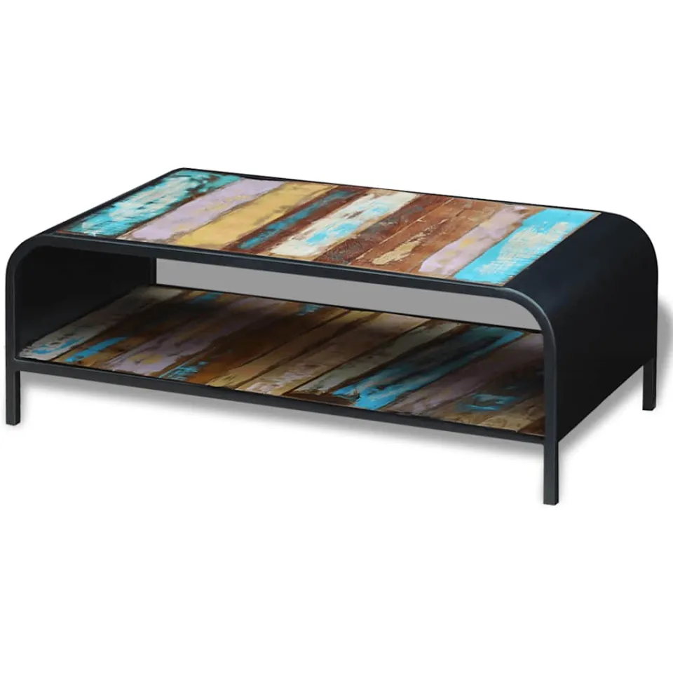 vidaXL Salontafel massief gerecycled hout Meerkleurig