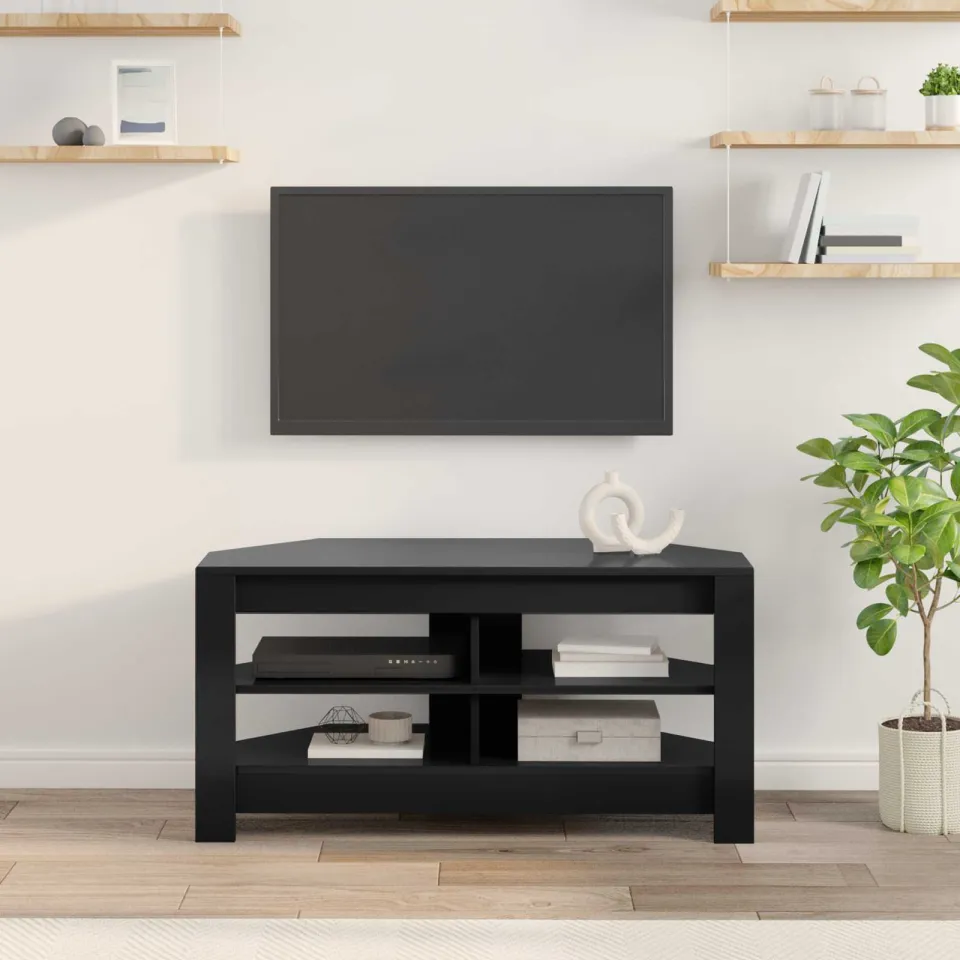 vidaXL HoekTVKast 102 x 41 x 50 cm Zwart, foto 4