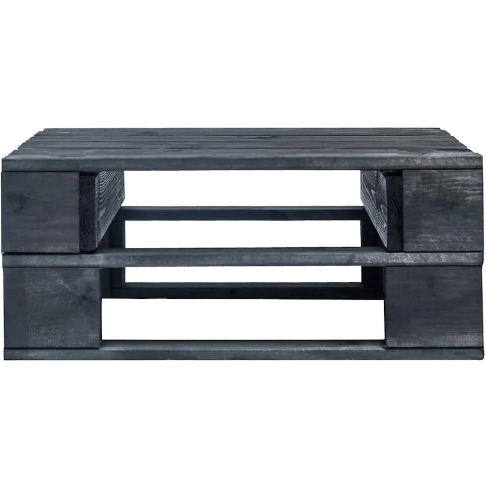 vidaXL Tuinhocker pallet hout zwart, foto 3