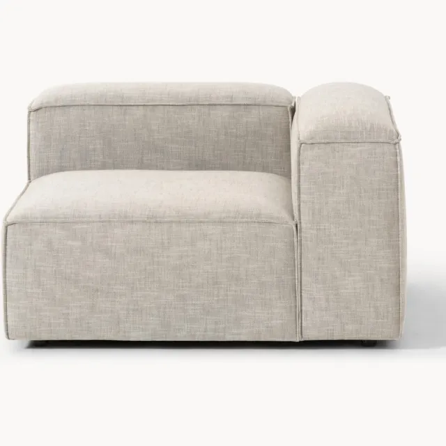 Westwing Collection Hoekmodule Lennon van linnenmix grijs