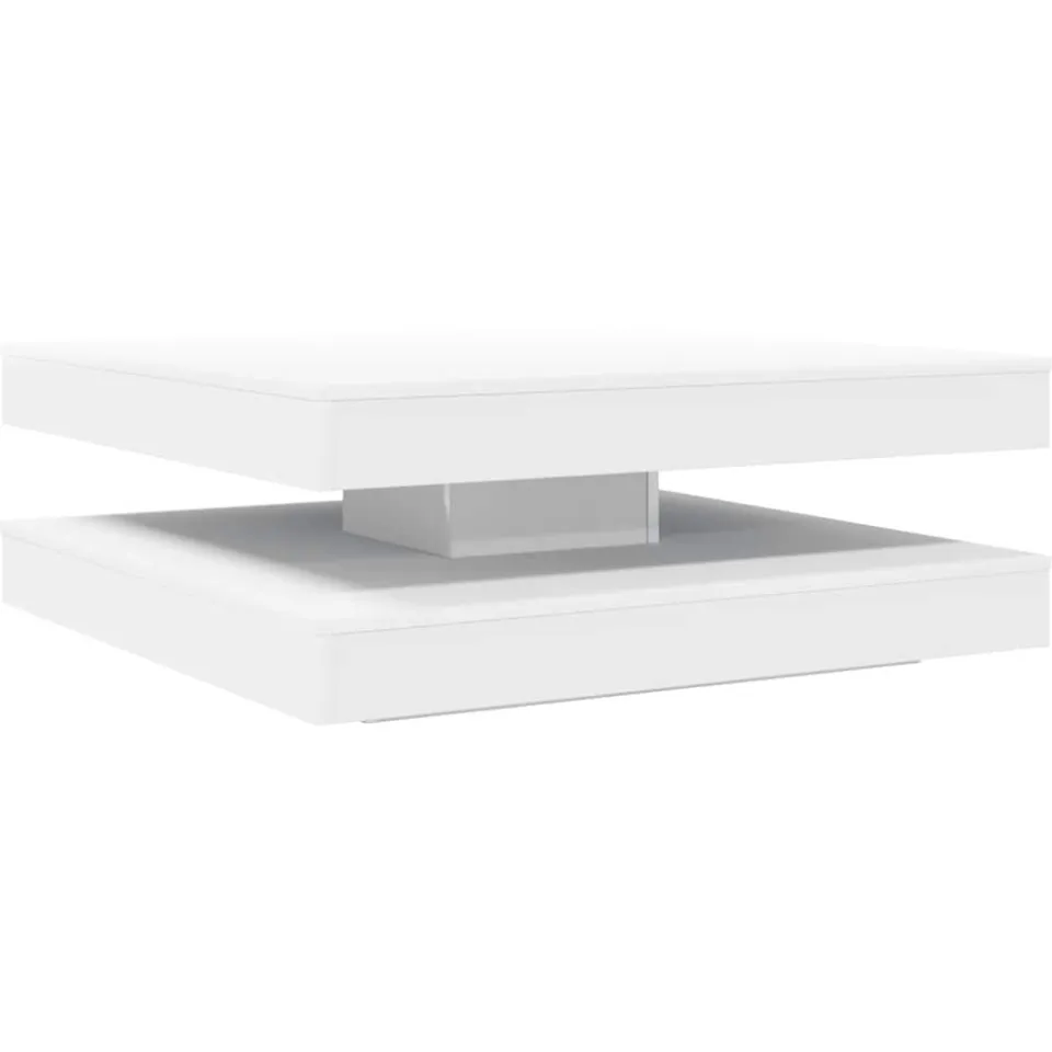 vidaXL Salontafel 360 graden draaibaar 90x90x34,5 cm wit, foto 3
