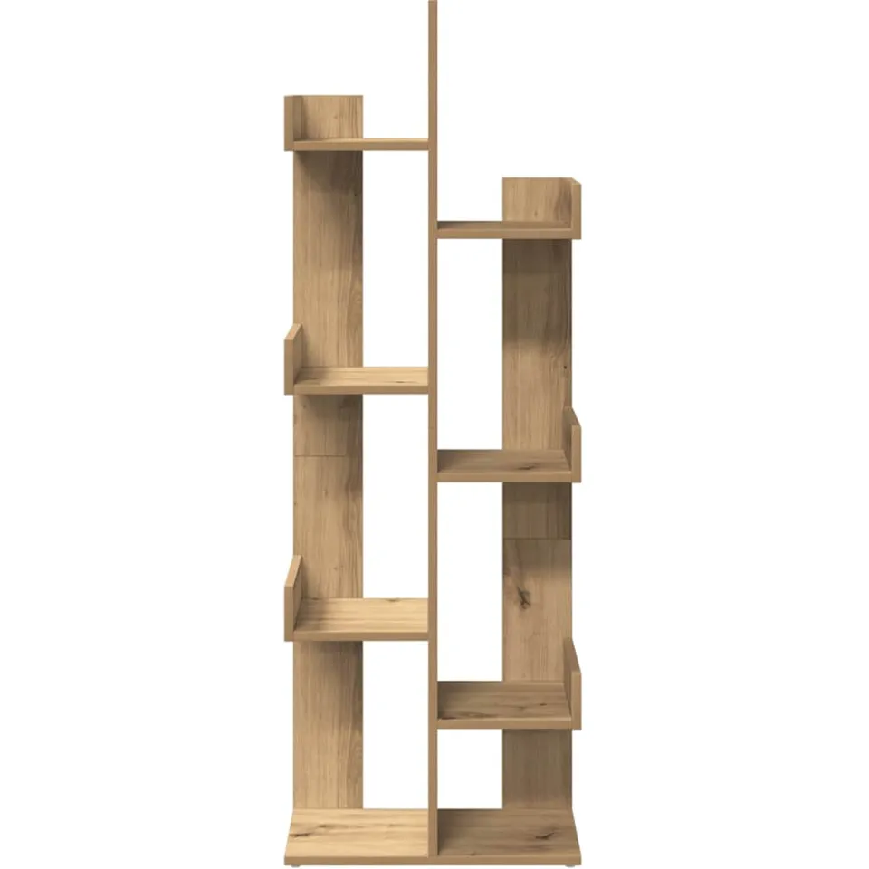 vidaXL Boekenkast 48x25,5x140 cm bewerkt hout artisanaal eikenkleurig, foto 3