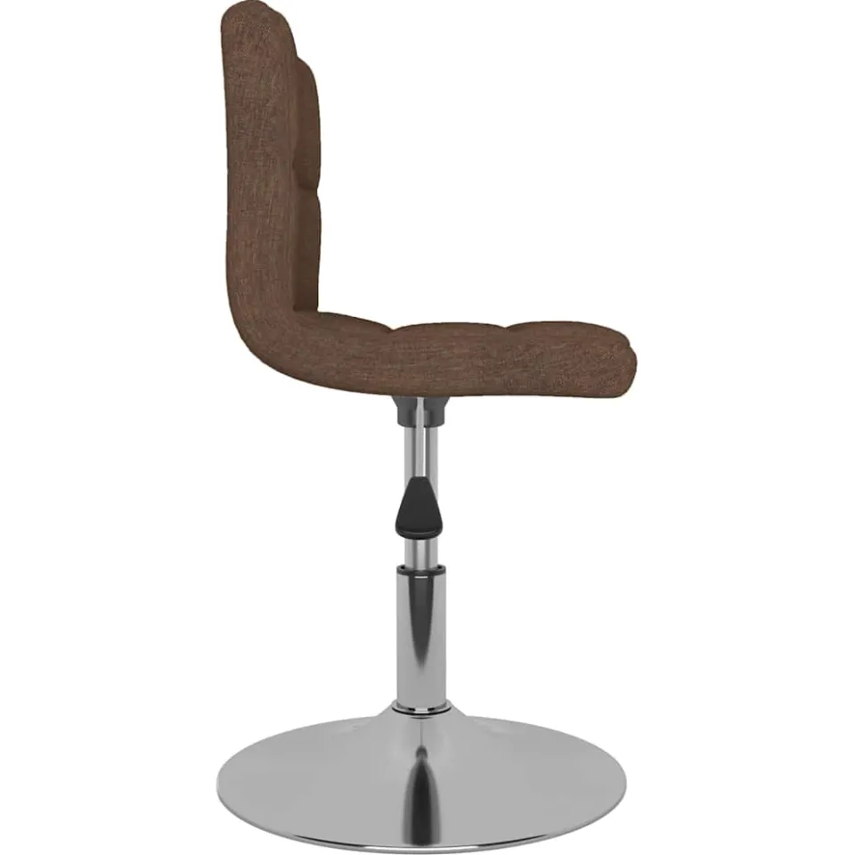 vidaXL Eetkamerstoelen draaibaar 6 st stof bruin, foto 3