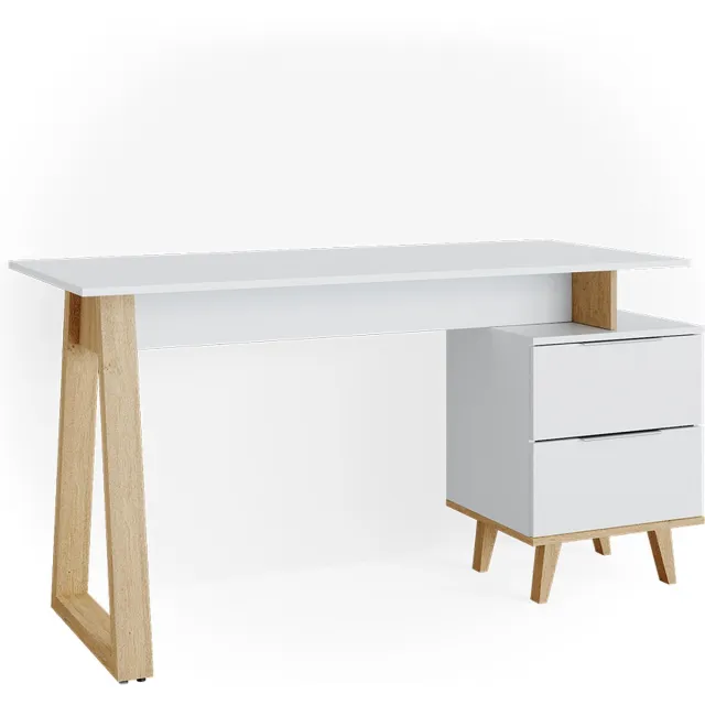 Vicco Nautica Bureau – 138 x 60 cm met laden L Wit