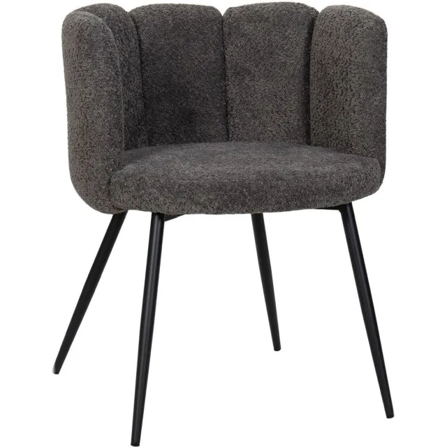 HTfurniture five finger chair-pink-eetkamerstoelen- donker grijs Donkere grijs
