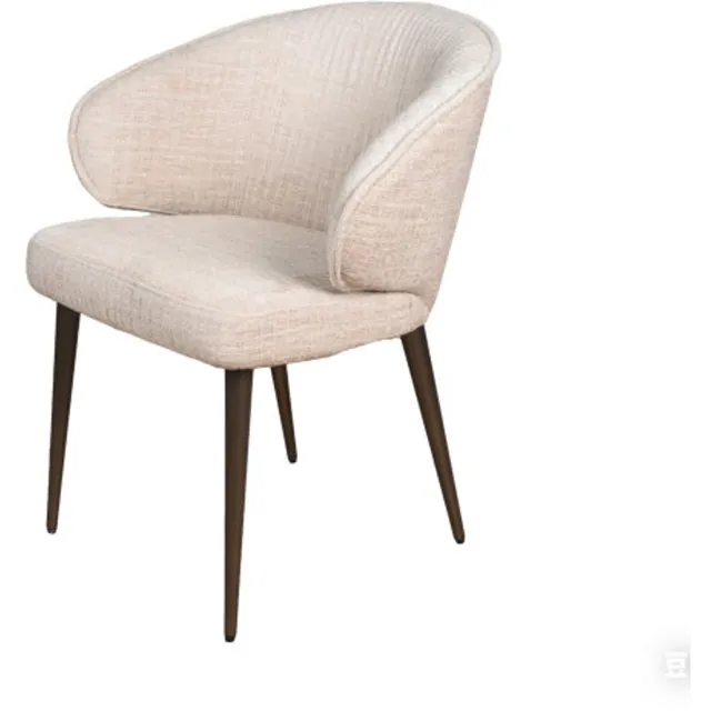 Moods Collection Eetkamerstoel Seoul Orion anodic bruin - Jasper cream 11 Beige