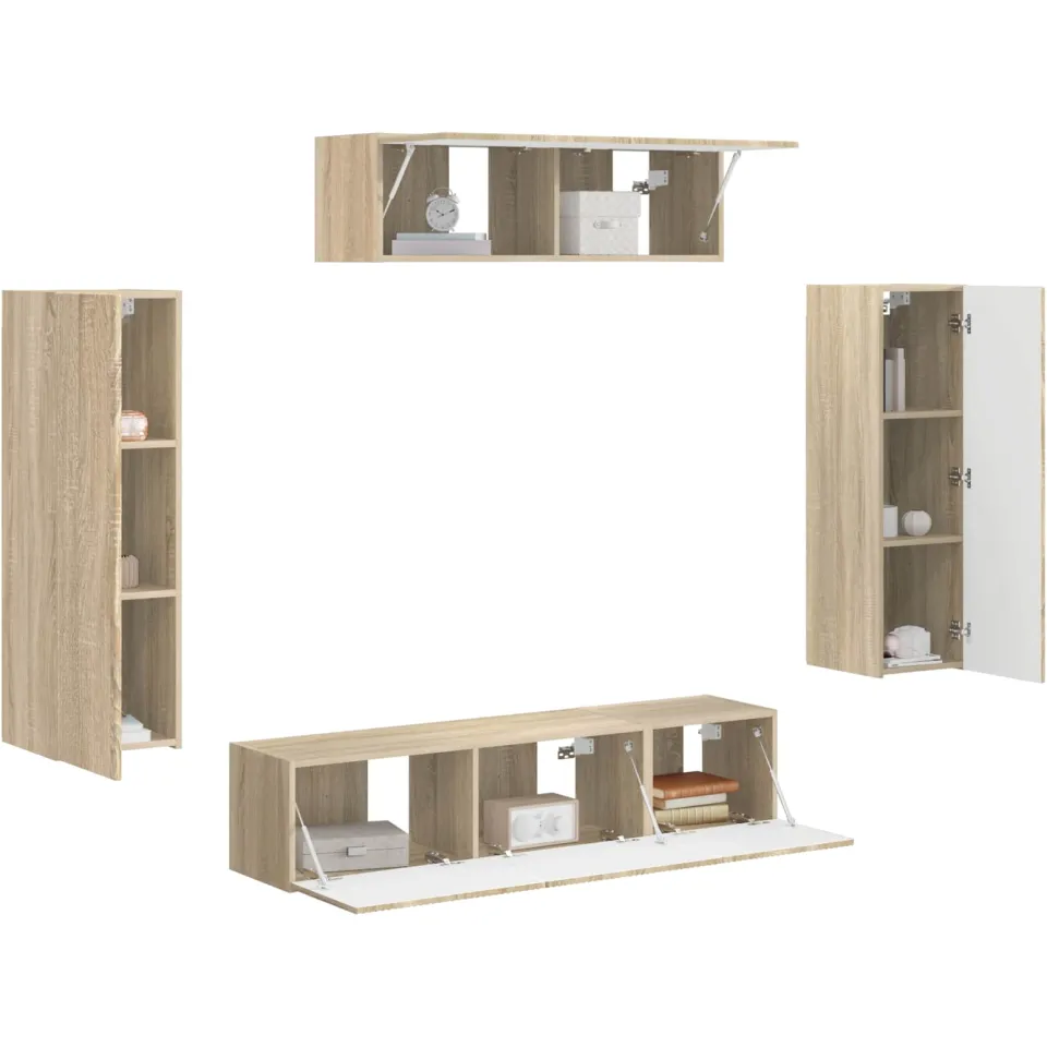 vidaXL TV-kast 5 st Sonoma Eiken