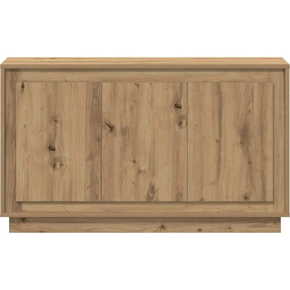 vidaXL Dressoir Artisan Eikenhout 102x35x55 cm Bewerkt Hout Bruin
