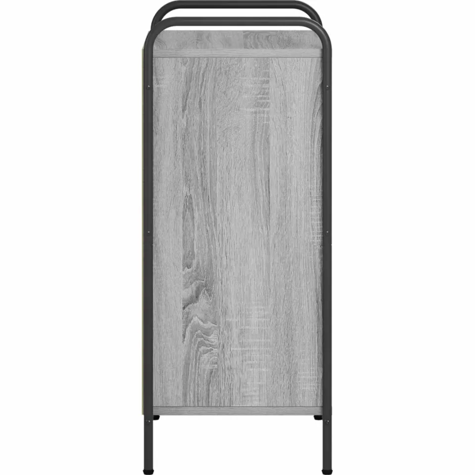vidaXL Boekenkast 55,5 x 33 x 174 cm Bewerkt hout Grijs Sonoma, foto 4